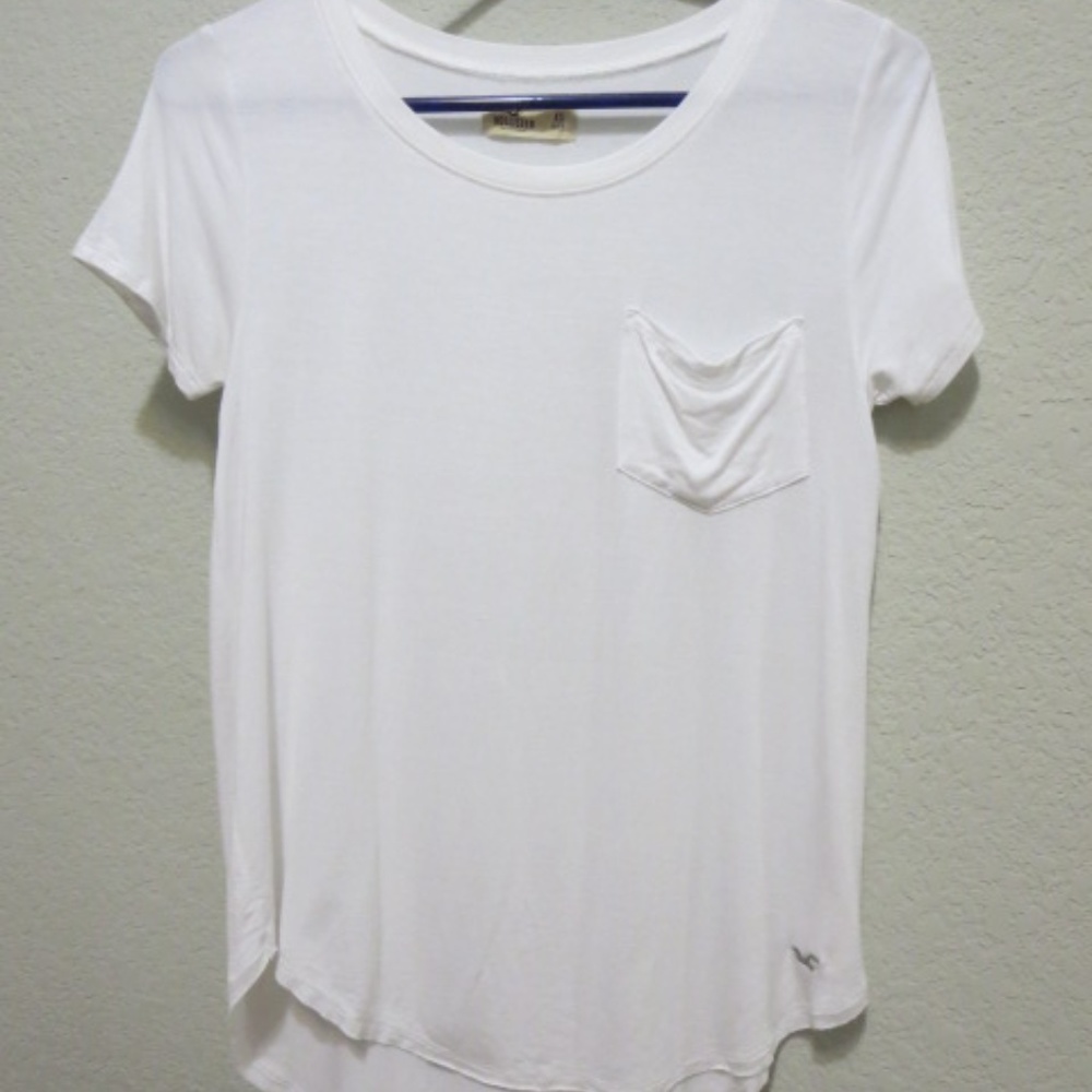 Hollister White Pocket Tee